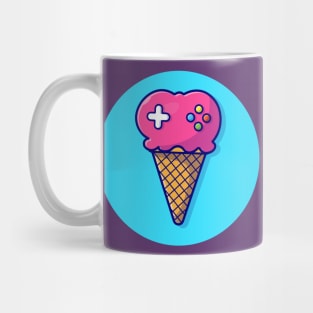 Ice Cream Joystick Cartoon Vector Icon Illustration Mug
